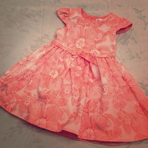 US ANGELS Little Angels Peach Floral Dress Size 24mo
